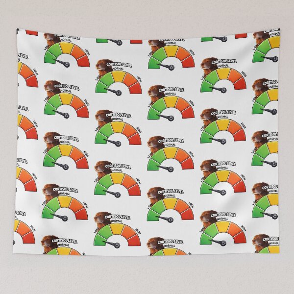 Item preview, Cortisol Level Low Relaxed Dog meme designed and sold by MonkiFlipp.