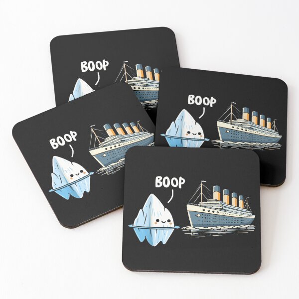 Item preview, Cute Iceberg Boop Titanic Ship Funny History Meme Kawaii Nautical Illustration designed and sold by JiscoRomanela.