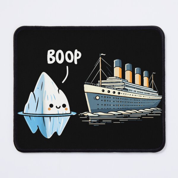 Item preview, Cute Iceberg Boop Titanic Ship Funny History Meme Kawaii Nautical Illustration designed and sold by JiscoRomanela.