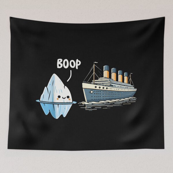 Item preview, Cute Iceberg Boop Titanic Ship Funny History Meme Kawaii Nautical Illustration designed and sold by JiscoRomanela.