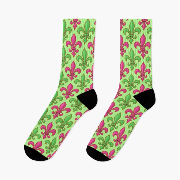 Item preview, Light Green Pink Green Fleur-de-lis Design designed and sold by PatternTitan.