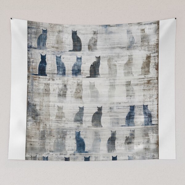 Item preview, Pattern of Silhouetted Cats designed and sold by lautir.