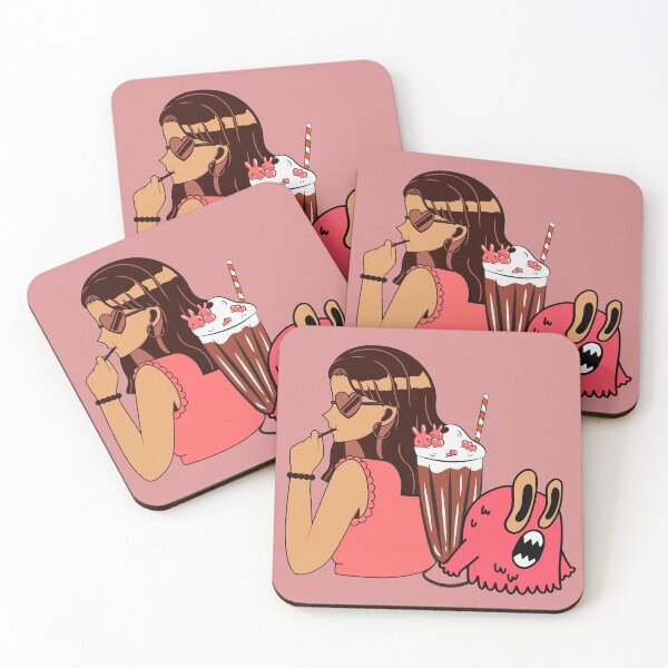 Item preview, Yummy Milkshake & Heart Sunglasses – Retro Anime Style designed and sold by Kanniax.