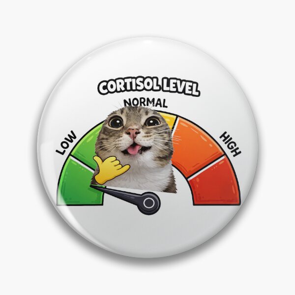 Item preview, Cortisol Level Low Chill Cat designed and sold by MonkiFlipp.