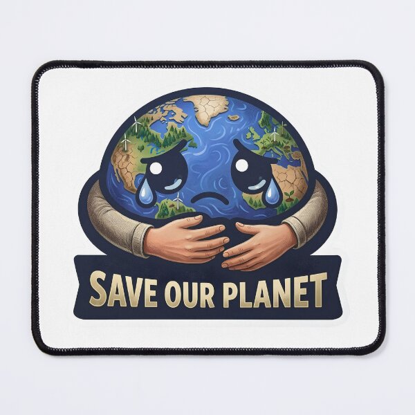 Item preview, Crying Earth Save Our Planet Advocacy Art designed and sold by Nuvoro Eco Awareness.