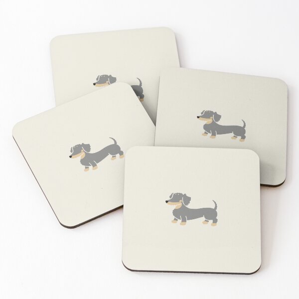 Item preview, Adorable Grey Wire Hair Dachshund Sausage Dog Silhouette designed and sold by Laura Deakin Artist.
