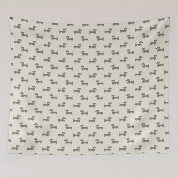Item preview, Adorable Grey Wire Hair Dachshund Sausage Dog Silhouette designed and sold by Laura Deakin Artist.
