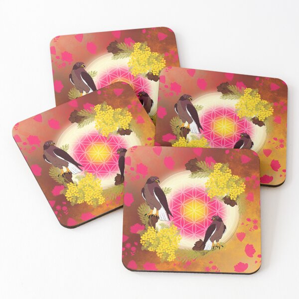 Item preview, Flower of Life & Eagles – Energy, Protection & Nature Motif designed and sold by Le royaume des fleurs.
