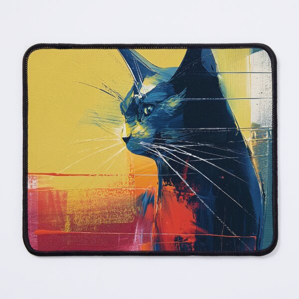 Item preview, Colorful Abstract Cat Portrait designed and sold by lautir.