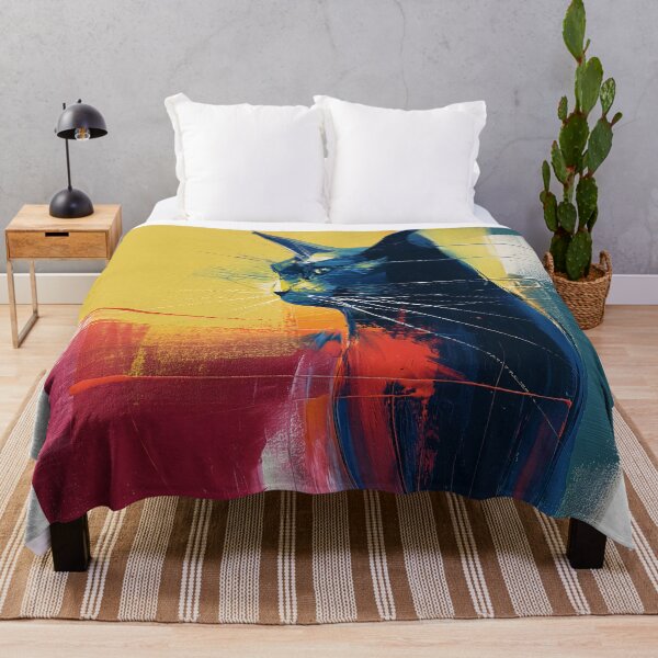 Item preview, Colorful Abstract Cat Portrait designed and sold by lautir.