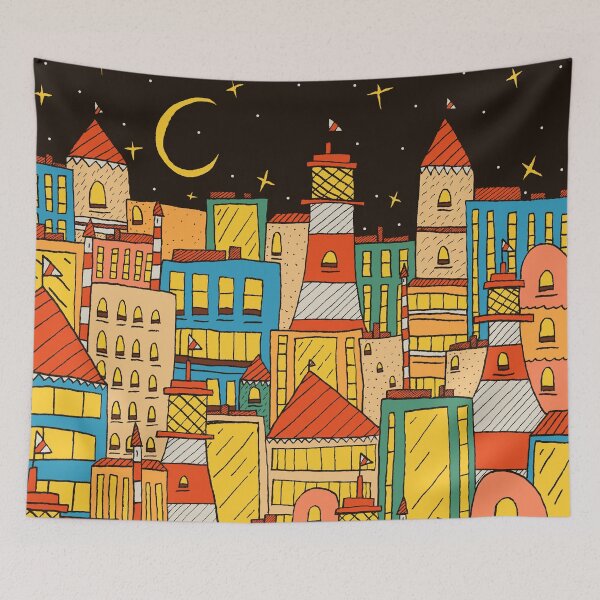 Item preview, A lighthouse town designed and sold by Swadeillustrations.