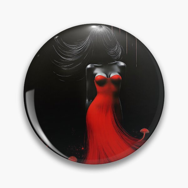Item preview, Surreal Abstract Expressionism of a Lady in a Red Dress designed and sold by Huskyyy Designs.