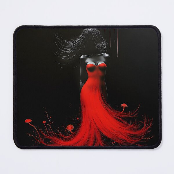 Item preview, Surreal Abstract Expressionism of a Lady in a Red Dress designed and sold by Huskyyy Designs.