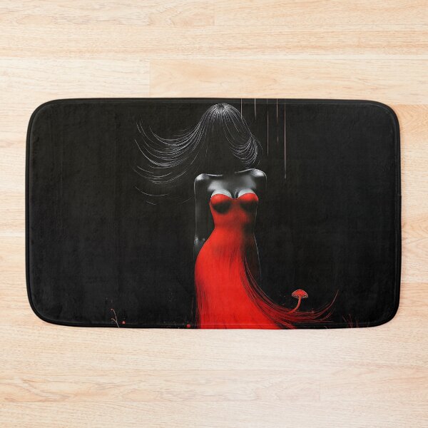 Item preview, Expresionismo abstracto surrealista de una dama con un vestido rojo. designed and sold by Huskyyy Designs.