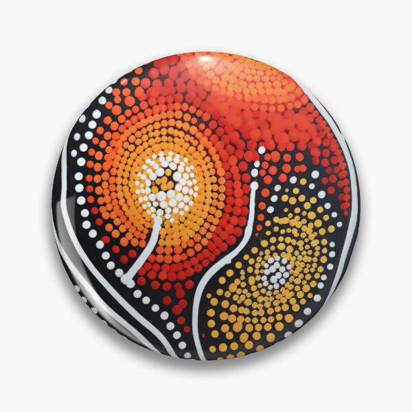 Item preview, Aboriginal Inspired Dot Art - Firerly Pattern designed and sold by GrinGalore.