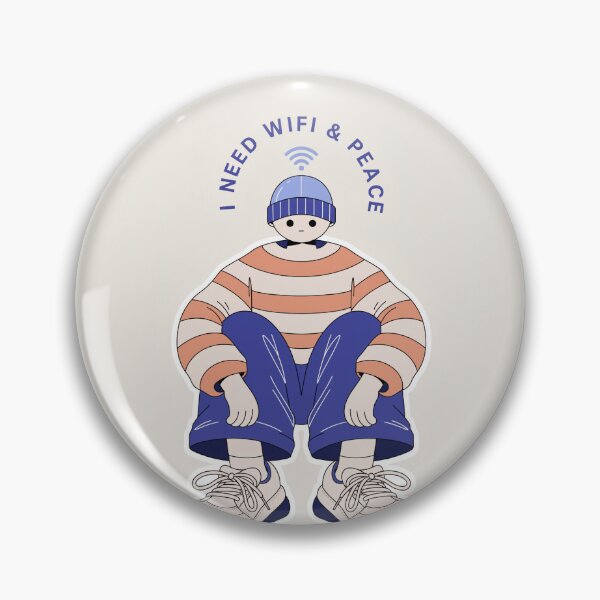 Item preview, I Need Wifi And Peace Cute Relax Mood Design designed and sold by CozyCramStudio.