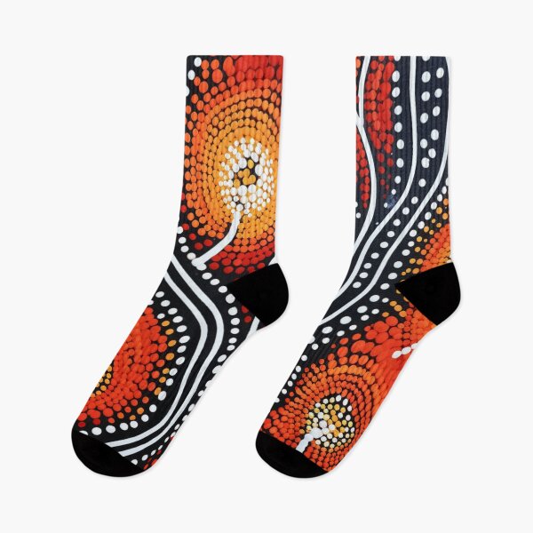 Item preview, Aboriginal Inspired Dot Art - Firerly Pattern designed and sold by GrinGalore.