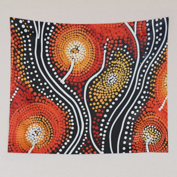 Item preview, Aboriginal Inspired Dot Art - Firerly Pattern designed and sold by GrinGalore.