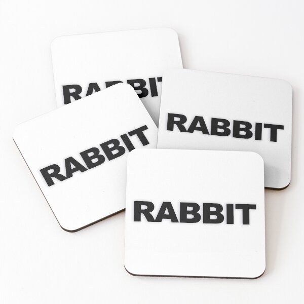 Item preview, RABBIT — Black Minimal Bold Type Statement designed and sold by WORDPAUSE.
