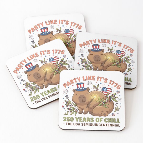 Item preview, Funny Patriotic Capybara Party Like Its 1776 USA 250th designed and sold by Jaroslaw-S.