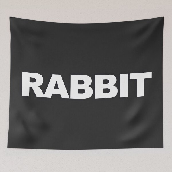 Item preview, RABBIT — White Minimal Bold Type Statement designed and sold by WORDPAUSE.