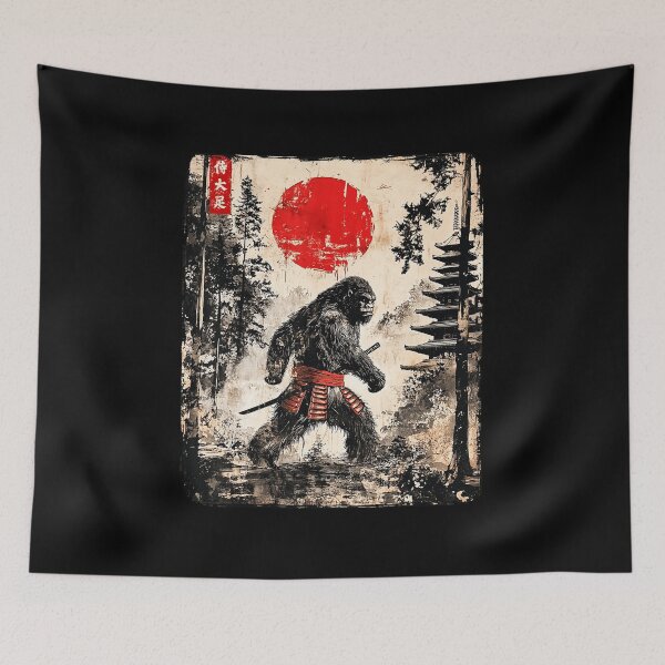 Artikelvorschau, Samurai Bigfoot Japanischer Vintage Ukiyoe-Stil entworfen und verkauft von titanlevi.