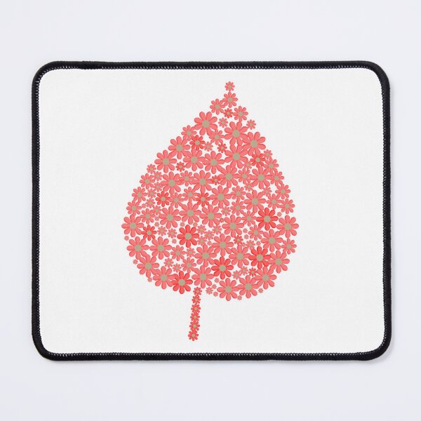 Item preview, Red Floral Leaf Design on White Background – Botanical Pattern designed and sold by lunadesignsmoon.