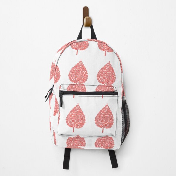 Item preview, Red Floral Leaf Design on White Background – Botanical Pattern designed and sold by lunadesignsmoon.