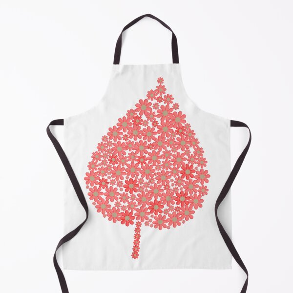 Item preview, Red Floral Leaf Design on White Background – Botanical Pattern designed and sold by lunadesignsmoon.
