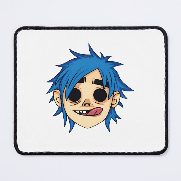 Item preview, Blue Hair Cartoon Singer Portrait designed and sold by The Midnight Library - Book Lover Gifts & Kindle Accessories.