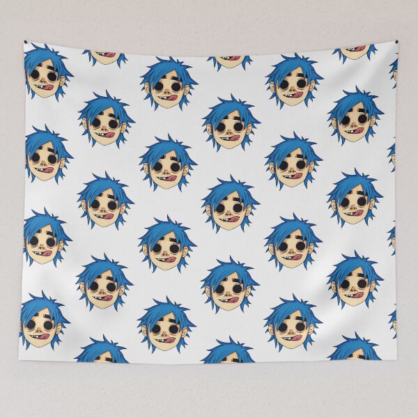 Item preview, Blue Hair Cartoon Singer Portrait designed and sold by  The Midnight Library - Book Lover Gifts & Kindle Accessories.