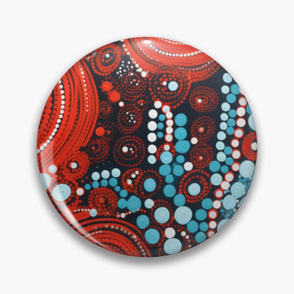 Item preview, Aboriginal Inspired Dot Art - Lava Circles and Bubbles designed and sold by GrinGalore.