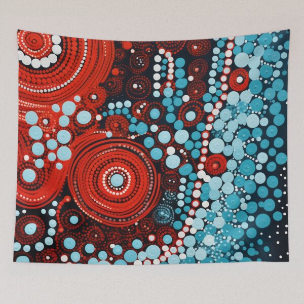 Item preview, Aboriginal Inspired Dot Art - Lava Circles and Bubbles designed and sold by GrinGalore.