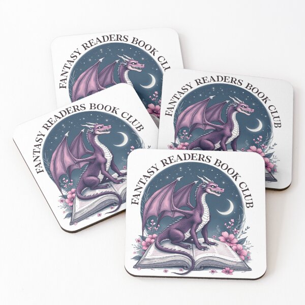 Item preview, Fantasy Readers Book Club Purple Dragon & Magic Book Art designed and sold by VineVibe16Studio.