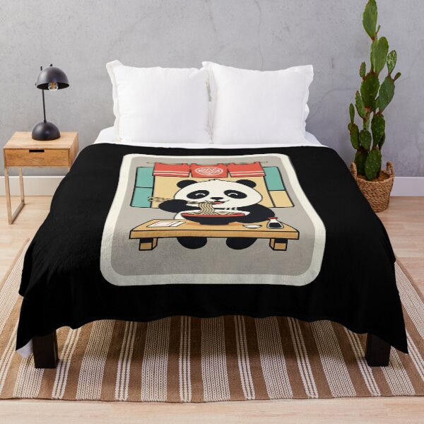 Item preview, Panda Eating Ramen Cute Japanese Style Illustration designed and sold by JordynLadukeg65.