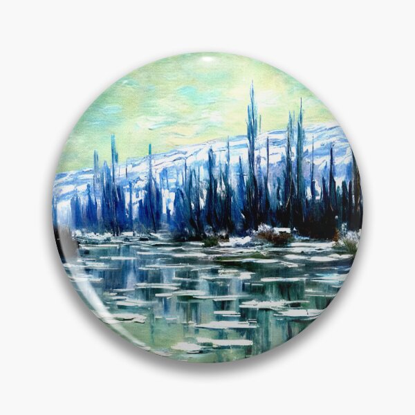 Item preview, Drifting Ice Floes on the Seine: A Quiet Winter Morning of Mist designed and sold by artdesignsnow.