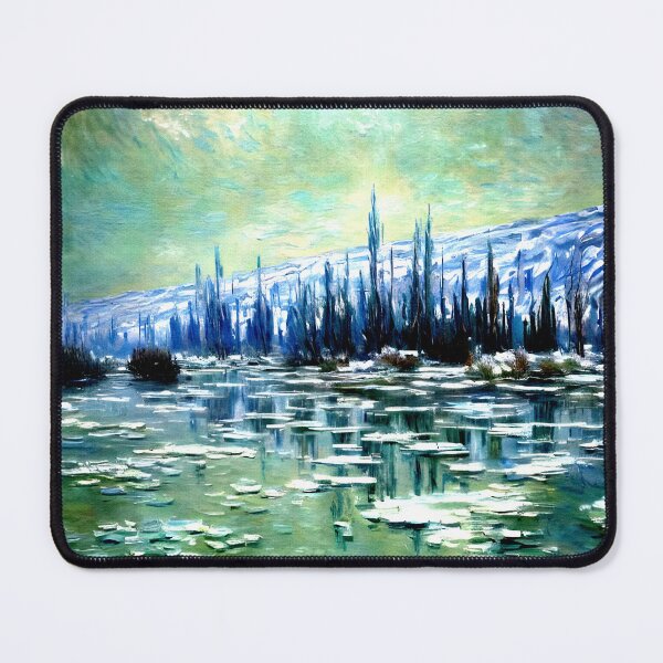Item preview, Drifting Ice Floes on the Seine: A Quiet Winter Morning of Mist designed and sold by artdesignsnow.