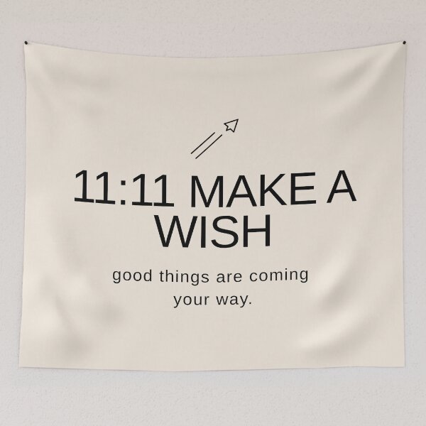 Item preview, 1111 Angel Number Good Vibes Minimal Typography Spiritual Design designed and sold by CosmicQuietStudio.