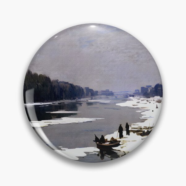 Item preview, Ice Floes on the Seine at Bougival designed and sold by artdesignsnow.