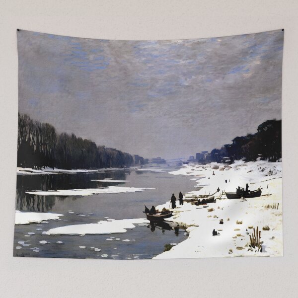 Item preview, Ice Floes on the Seine at Bougival designed and sold by artdesignsnow.