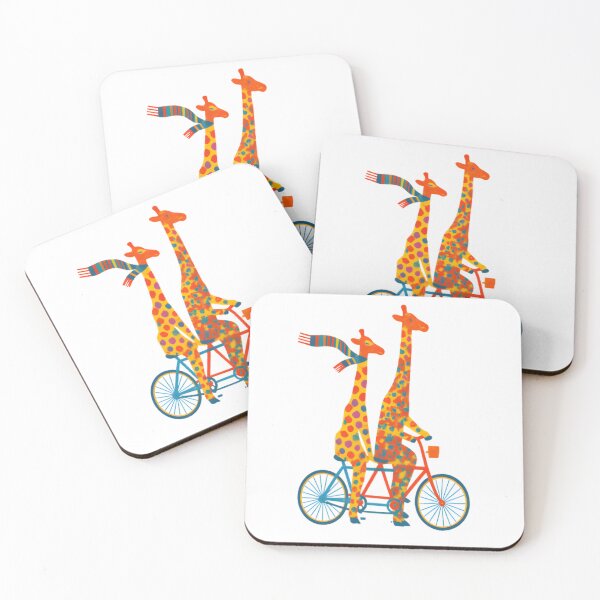 Item preview, Whimsical Giraffes on Tandem Bicycle designed and sold by Colorful-Garden.