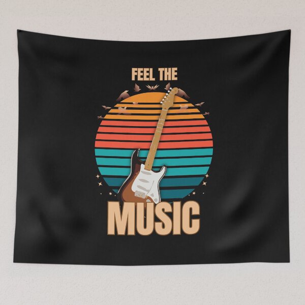 Item preview, Feel The Music – Retro Guitar Design designed and sold by Joyful-Pixel.