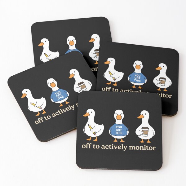 Item preview, Off To Actively Monitor Blue Shirt Duck Trio Pencil Coffee You Got This Teacher designed and sold by graphixpolash.