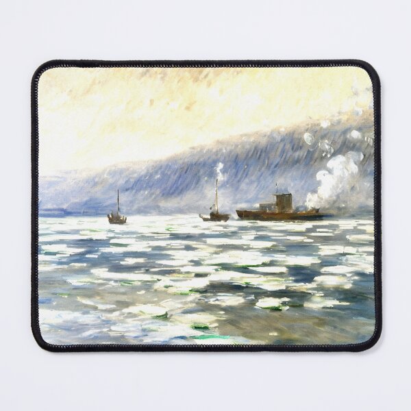 Item preview, The Ice-Locked Port at Villez designed and sold by artdesignsnow.