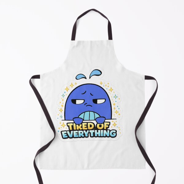 Item preview, Tired of Everything Cute Blue Mood Character Sticker | Funny Relatable Aesthetic Meme Design ? Alternative (test later): designed and sold by sumodesign.