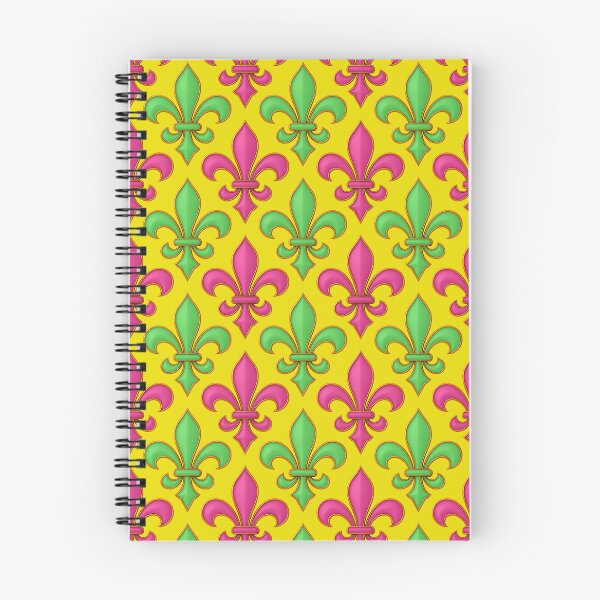 Item preview, Yellow Pink Green Fleur-de-lis Design designed and sold by PatternTitan.