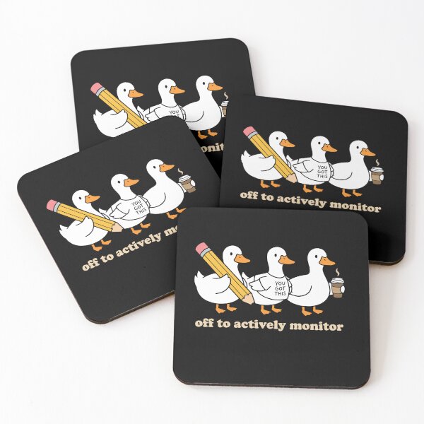 Item preview, Off To Actively Monitor Big Pencil Duck Trio Hot Coffee You Got This Funny Teacher designed and sold by graphixpolash.