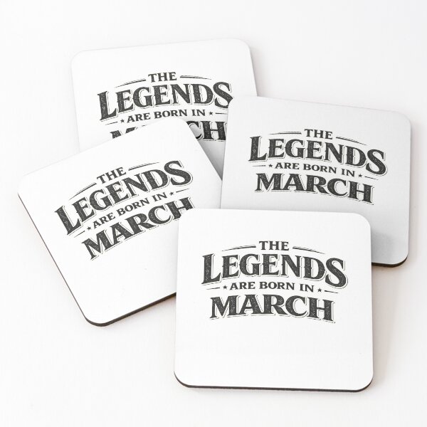 Item preview, The Legends Are Born In March – Bold Minimal Typography Design – March Birthday Gift designed and sold by Szapeee.