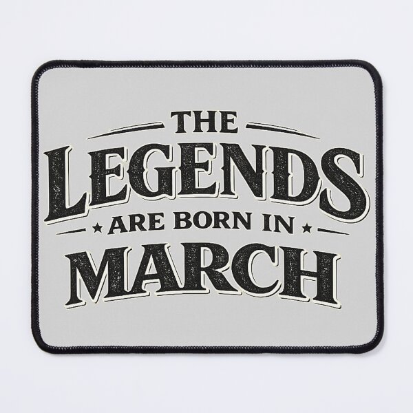 Item preview, The Legends Are Born In March – Bold Minimal Typography Design – March Birthday Gift designed and sold by Szapeee.