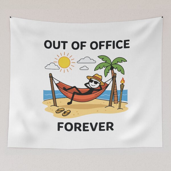 Item preview, Out of Office Forever Funny Retirement Vacation Gift Freedom Lif designed and sold by kiralynstration.
